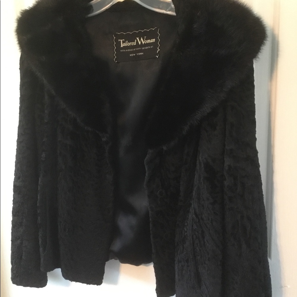 Black Shearling and mink jacket.